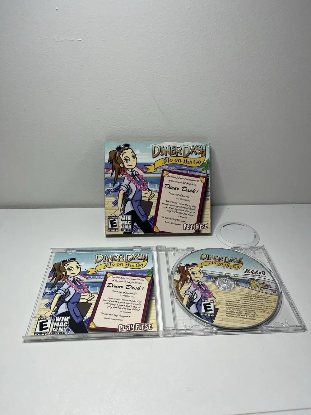 Diner Dash Flo on the Go PC Mac CD PlayFirst Time Management Game Computer Retro